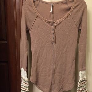 Free people alpine cuff thermal sweater!